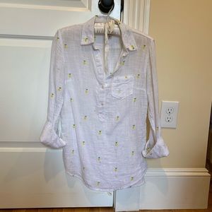 Merona Lemon Long Sleeve Button Up Shirt